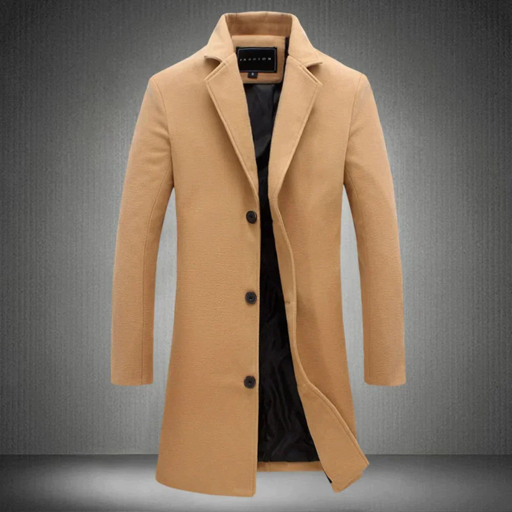 Men's Long Winter Coat - Stylish and Comfortable