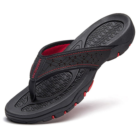 Men's Orthopedic Flip-Flops with Geometric Strap