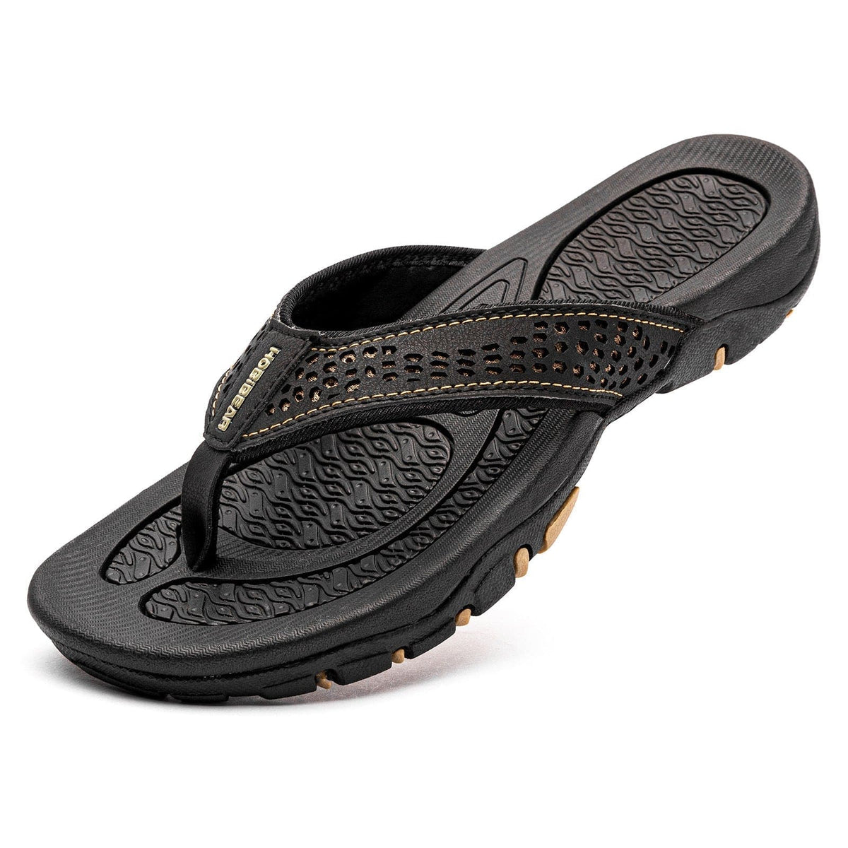 Men's Orthopedic Flip-Flops with Geometric Strap