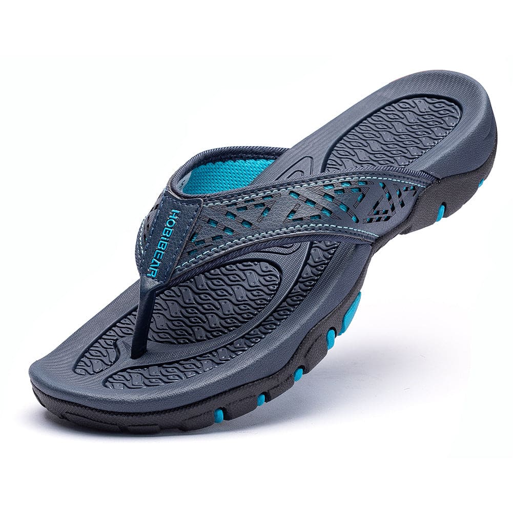Men's Orthopedic Flip-Flops with Geometric Strap