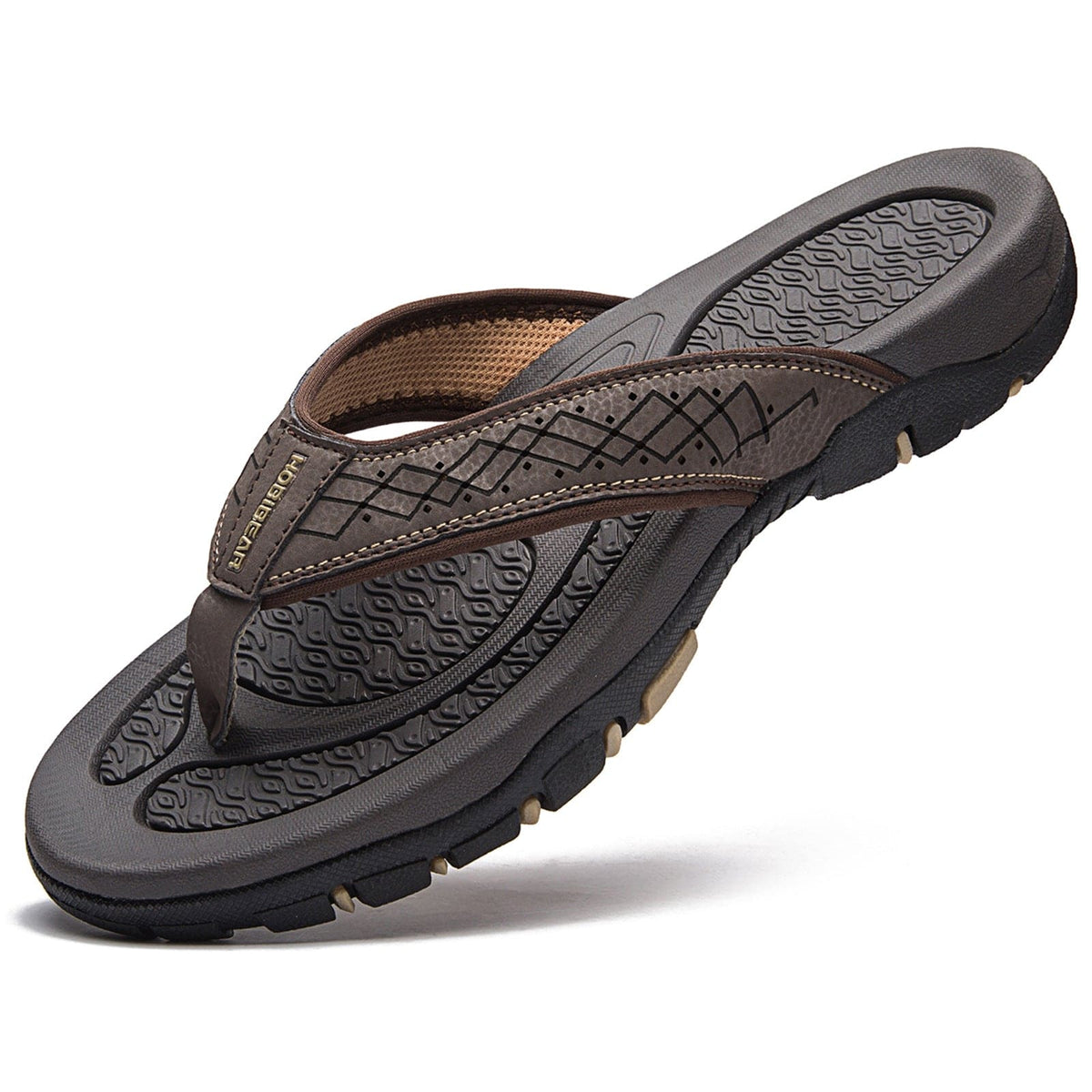 Men's Orthopedic Flip-Flops with Geometric Strap