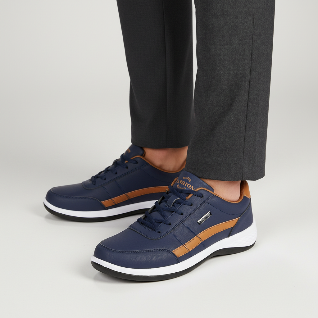 Men's Orthopedic PU Leather Sneakers - Travis