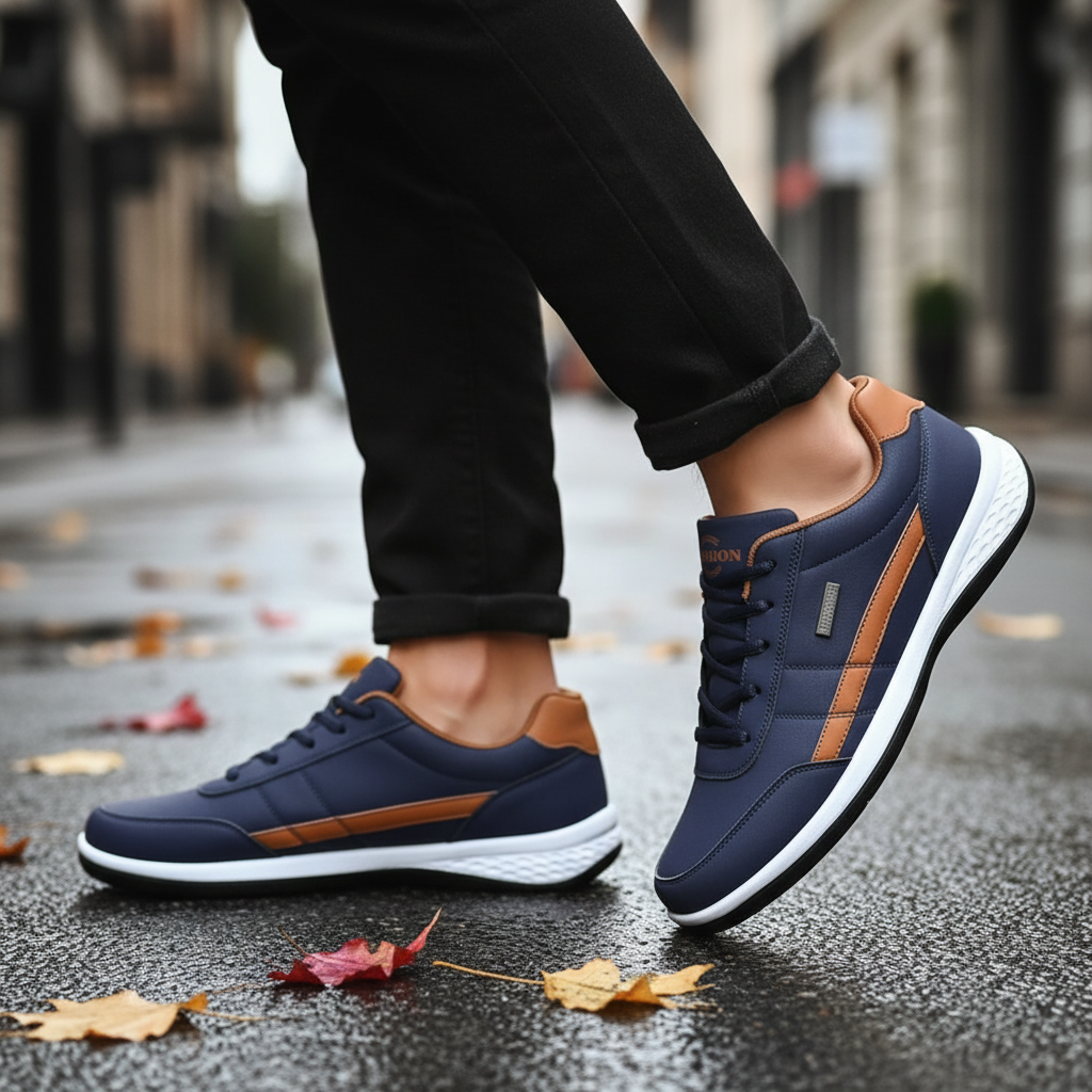 Men's Orthopedic PU Leather Sneakers - Travis