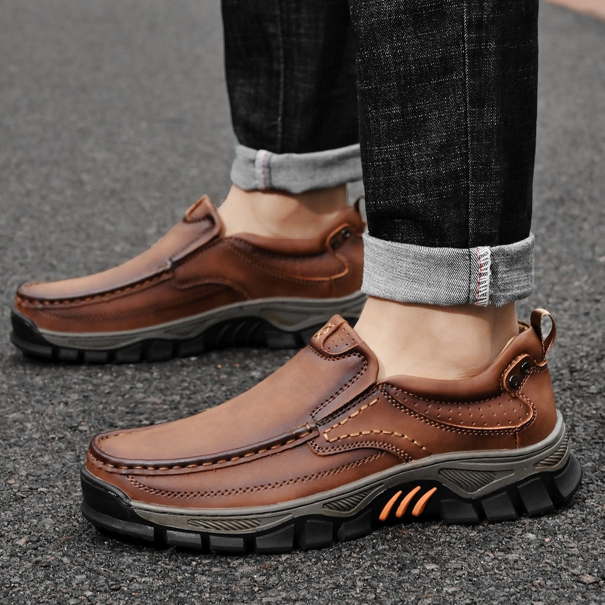 Men's Orthopedic Transitional Shoes with Comfortable Sole