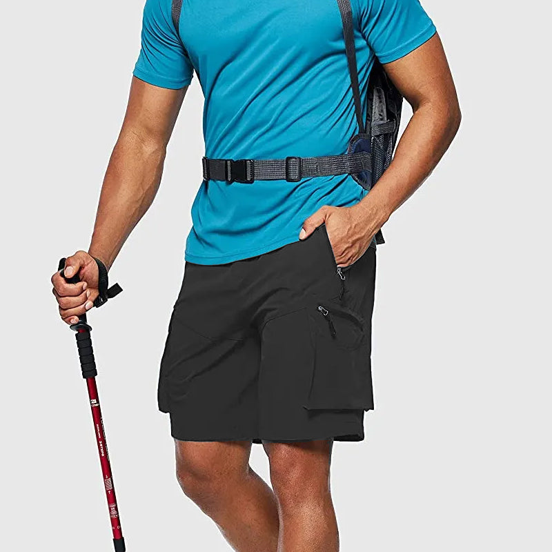 Men's Outdoor Quick-Dry Cargo Shorts for Hiking & Adventure