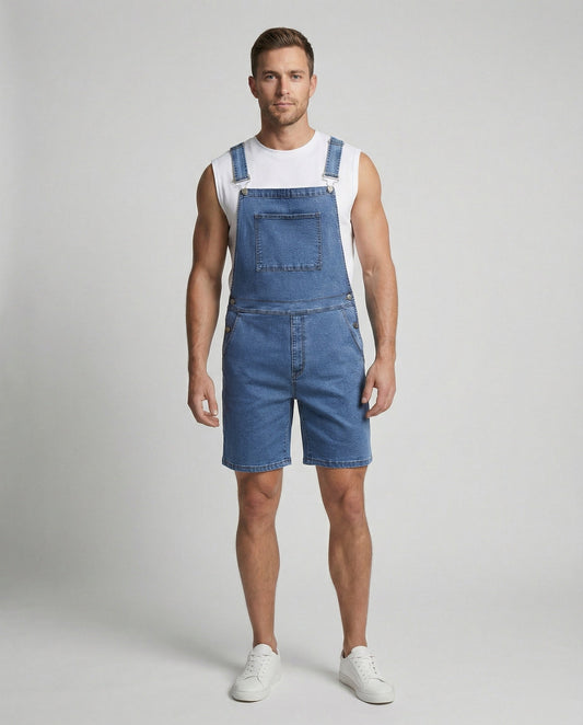 Men's Overall Shorts with Pockets