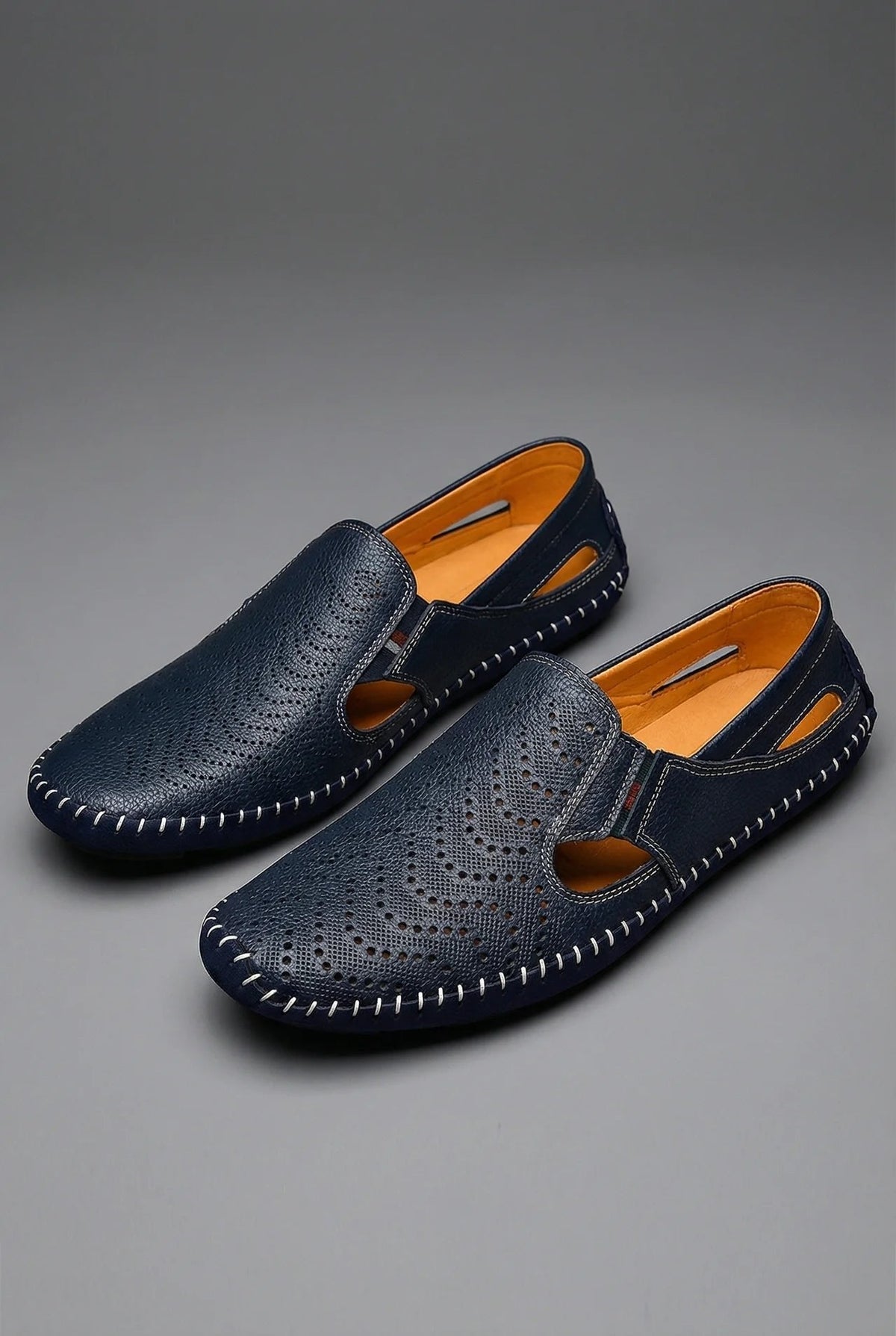 Men's Perforated Breathable Slip-On Casual Driving Loafers