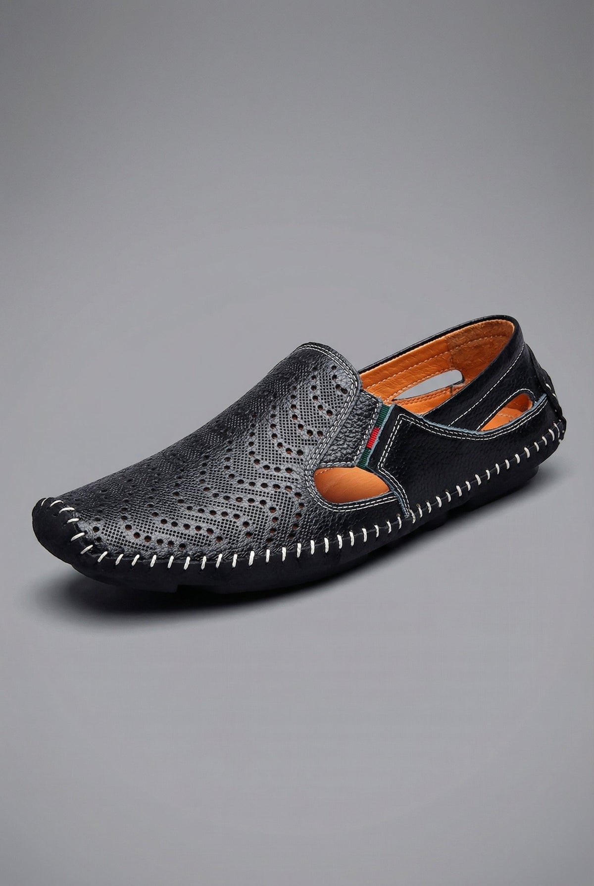 Men's Perforated Breathable Slip-On Casual Driving Loafers