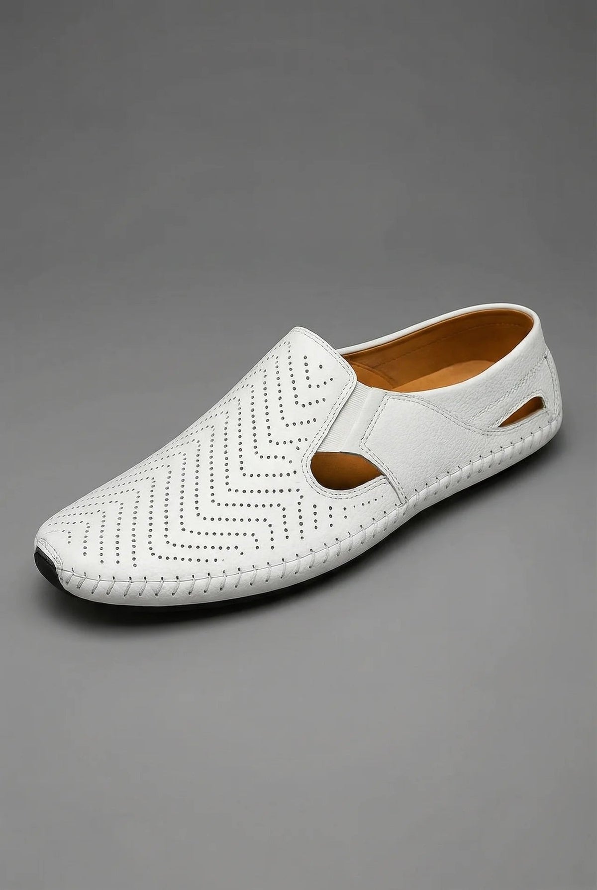 Men's Perforated Breathable Slip-On Casual Driving Loafers