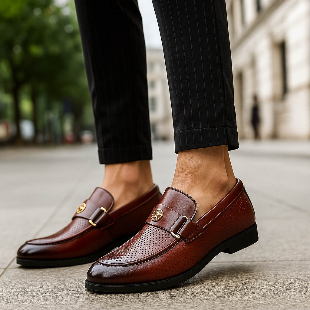 Men's Perforated Slip-On Loafers