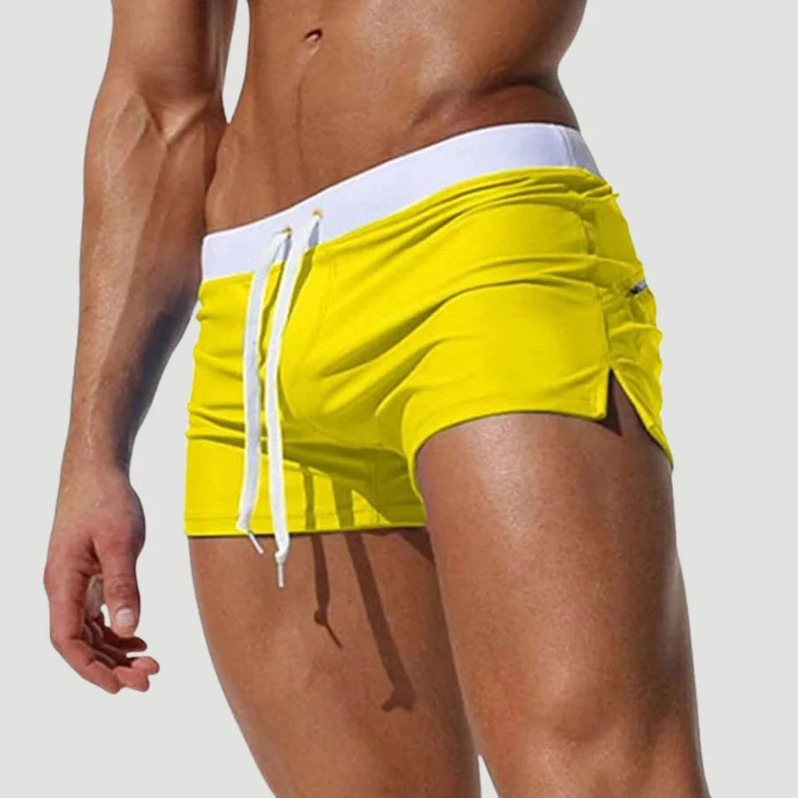 Men's Quick-Dry Swim Trunks with Adjustable Drawstring - Comfortable