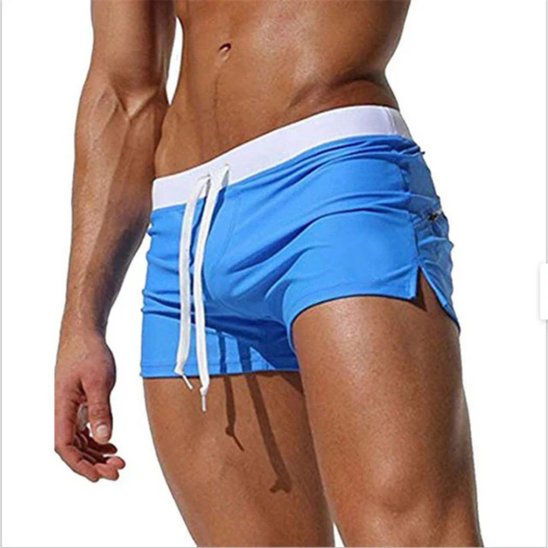 Men's Quick-Dry Swim Trunks with Adjustable Drawstring - Comfortable