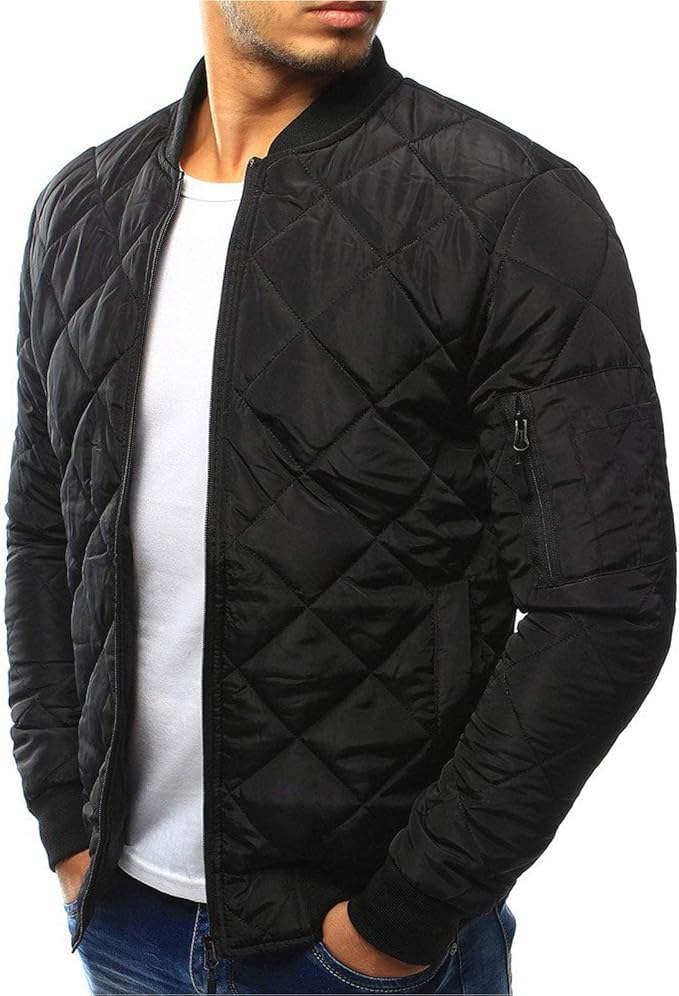 Men's Quilted Bomber Jacket