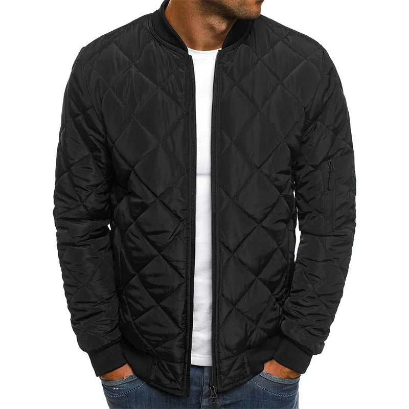 Men's Quilted Bomber Jacket