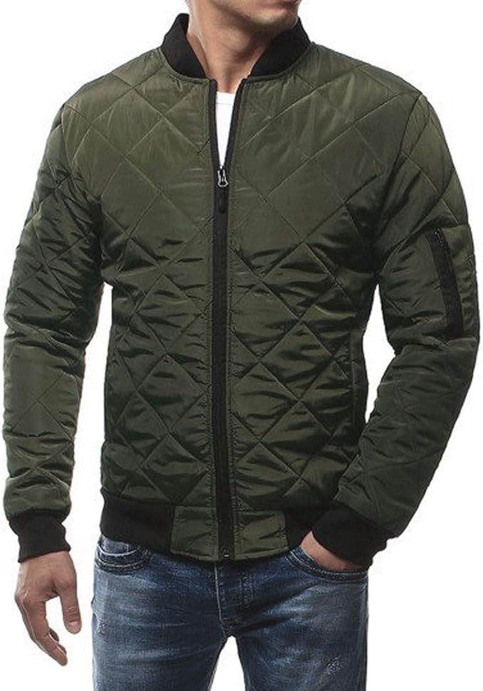 Men's Quilted Bomber Jacket