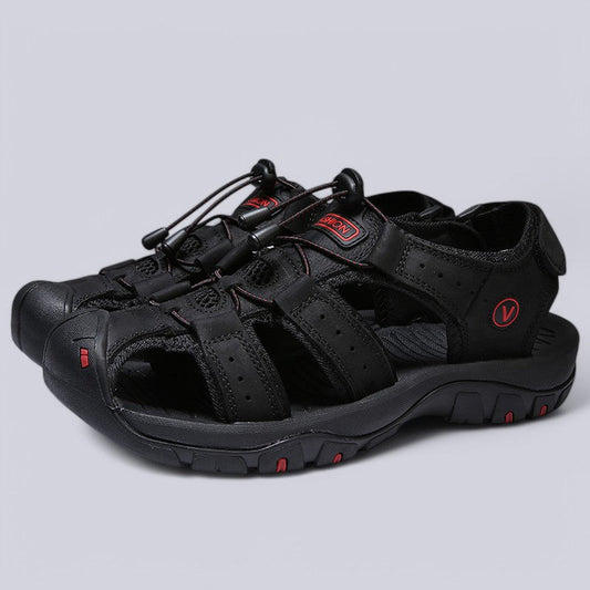 Men's Sandals with Hook-and-Loop Strap