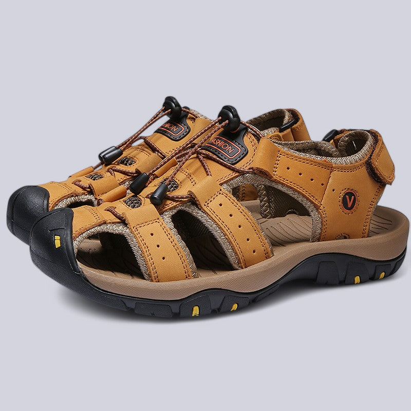 Men's Sandals with Hook-and-Loop Strap