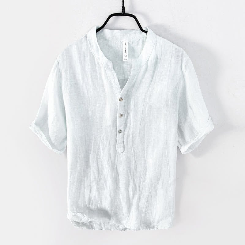 Men's Short Sleeve Henley Shirt