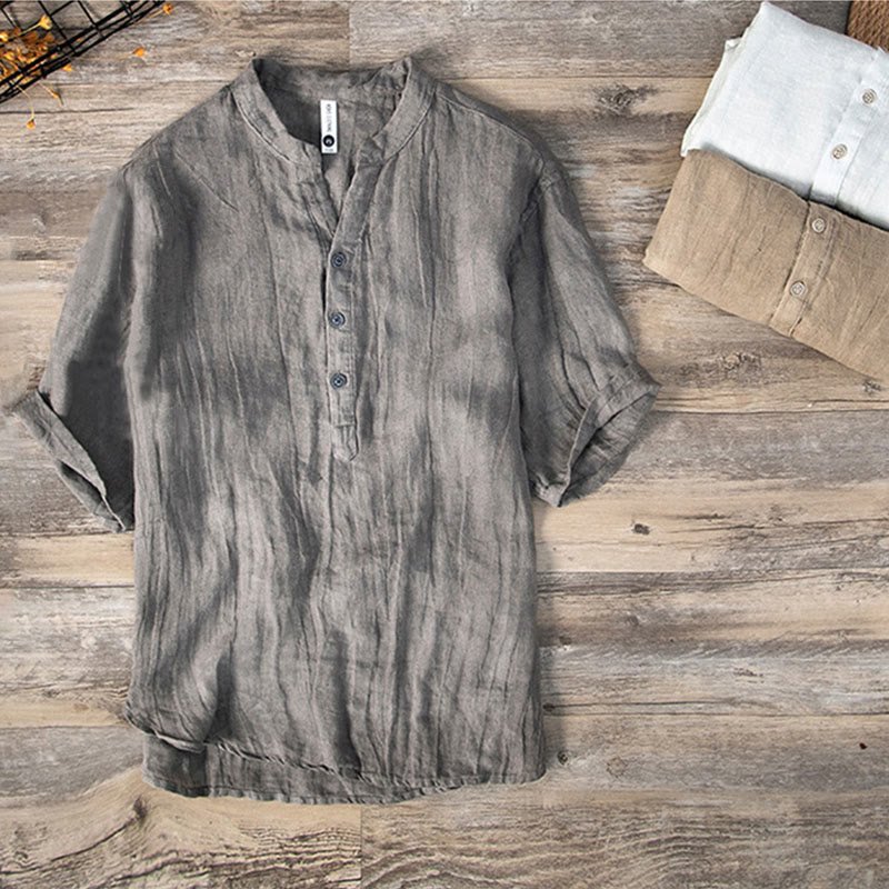 Men's Short Sleeve Henley Shirt