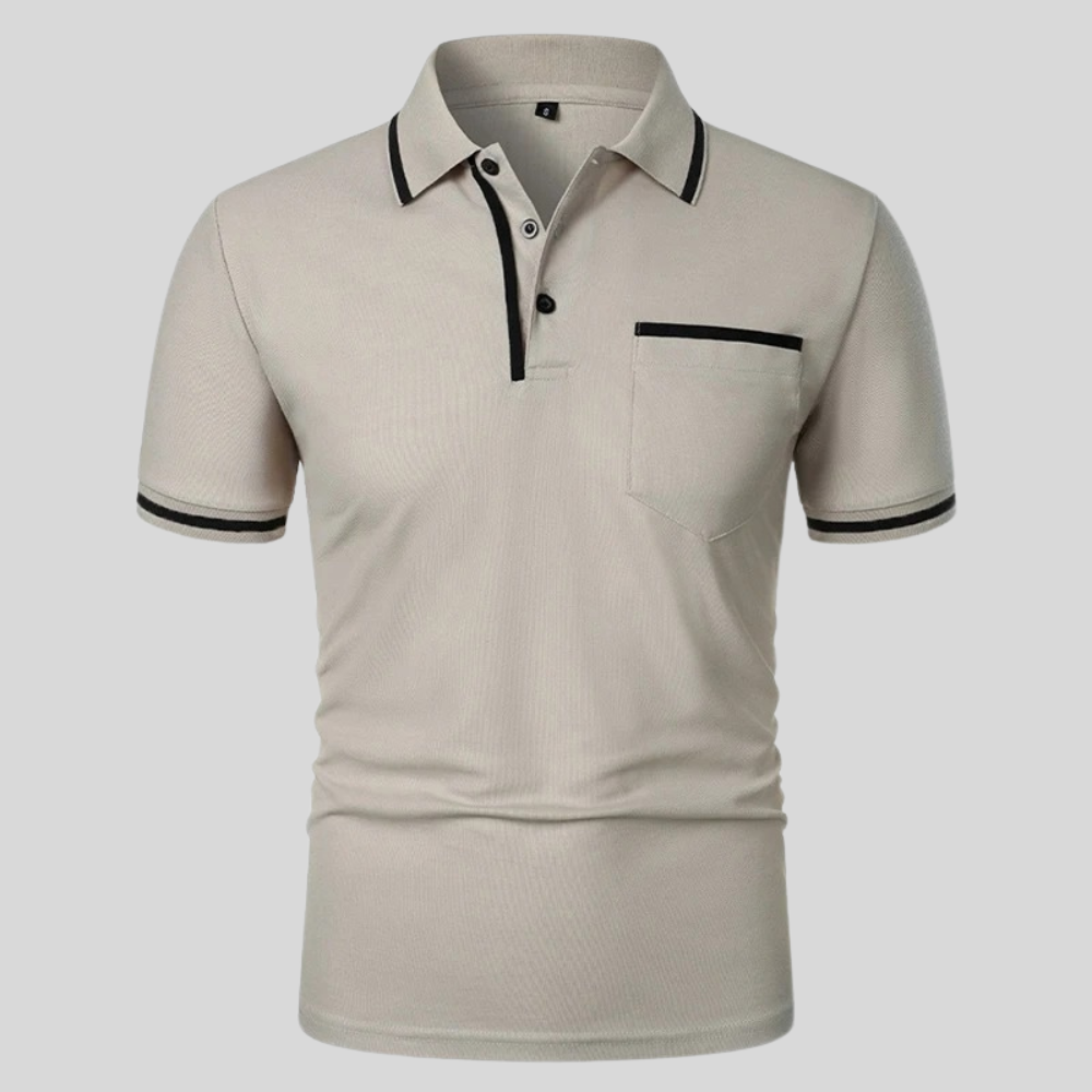 Men's Short-Sleeve Polo Shirt with Pocket