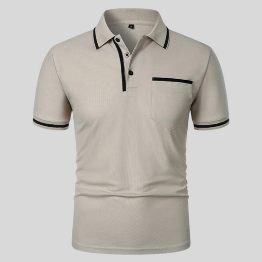 Men's Short-Sleeve Polo Shirt with Pocket