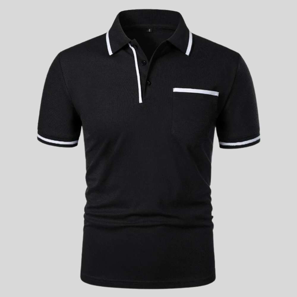 Men's Short-Sleeve Polo Shirt with Pocket