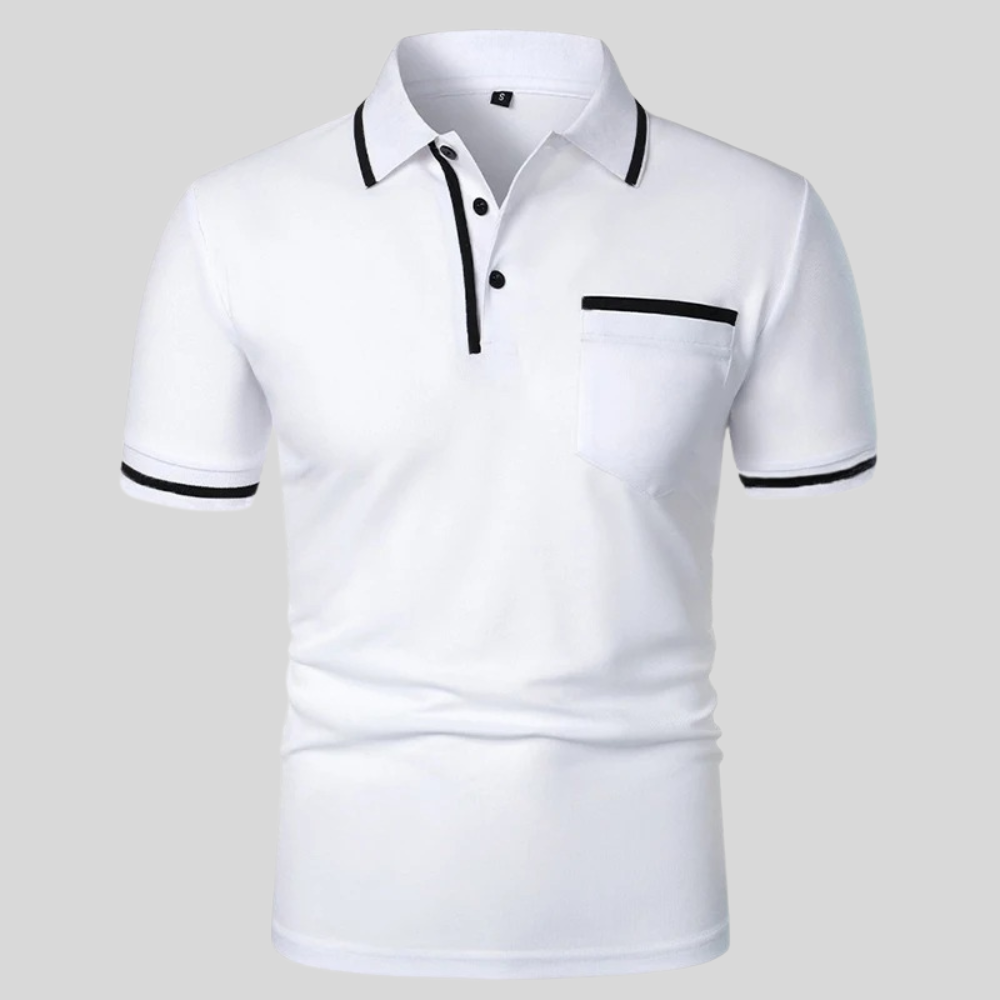 Men's Short-Sleeve Polo Shirt with Pocket