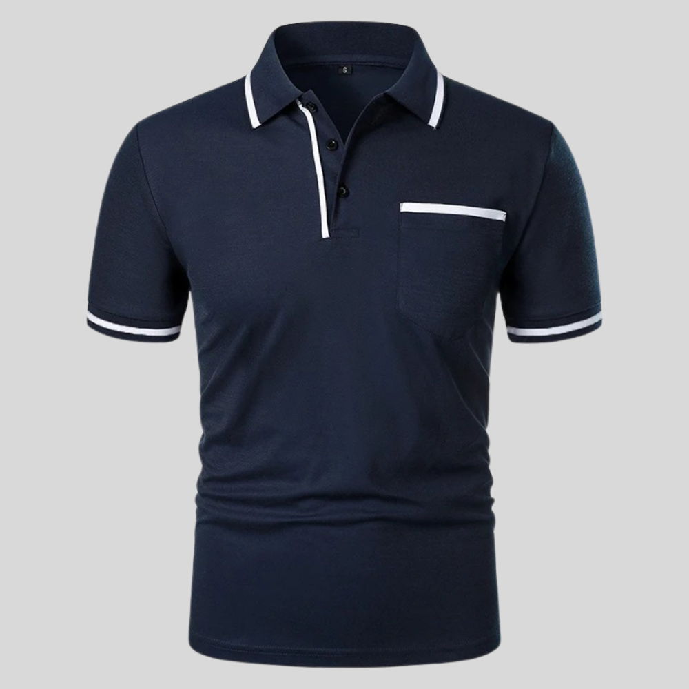 Men's Short-Sleeve Polo Shirt with Pocket