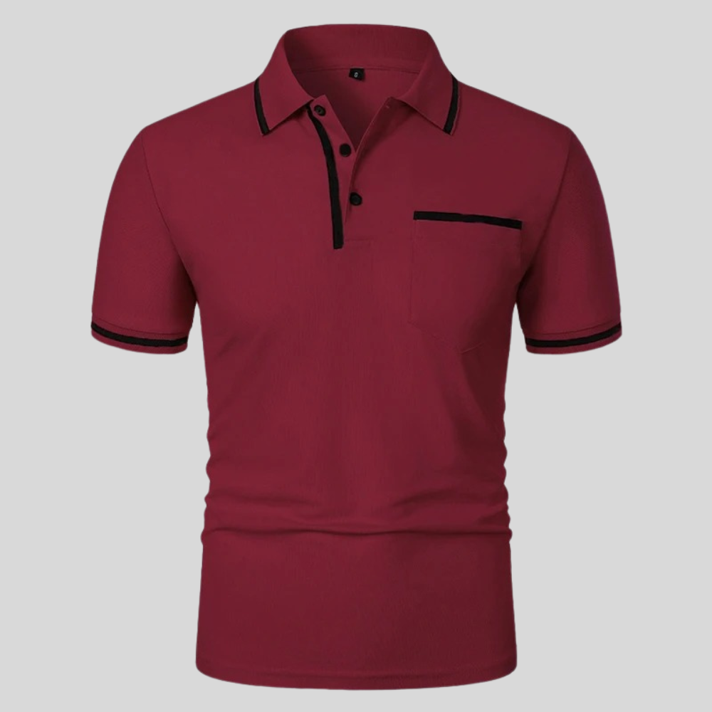 Men's Short-Sleeve Polo Shirt with Pocket