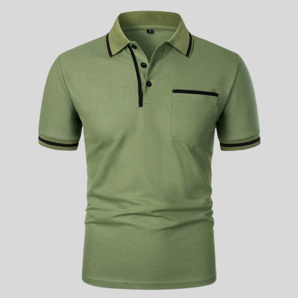 Men's Short-Sleeve Polo Shirt with Pocket
