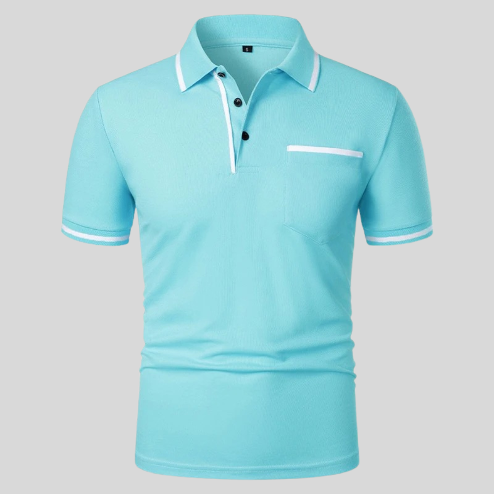 Men's Short-Sleeve Polo Shirt with Pocket