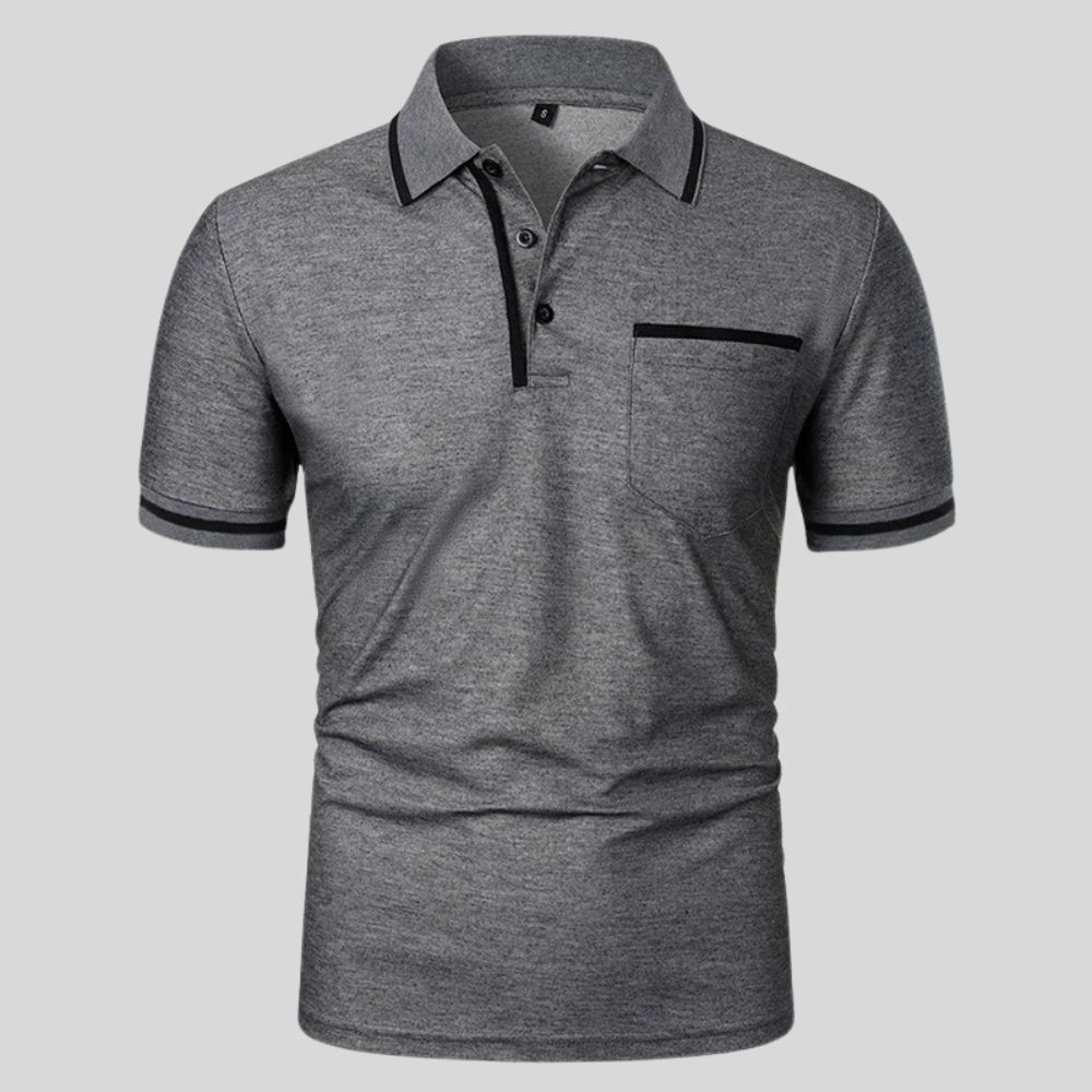 Men's Short-Sleeve Polo Shirt with Pocket