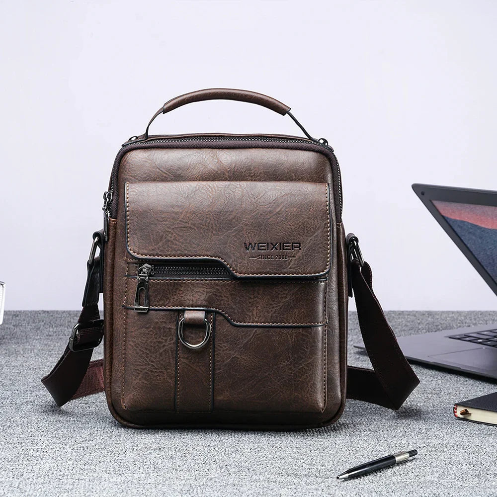 Men's Shoulder Bag - Minimalist Design with Spacious Interior