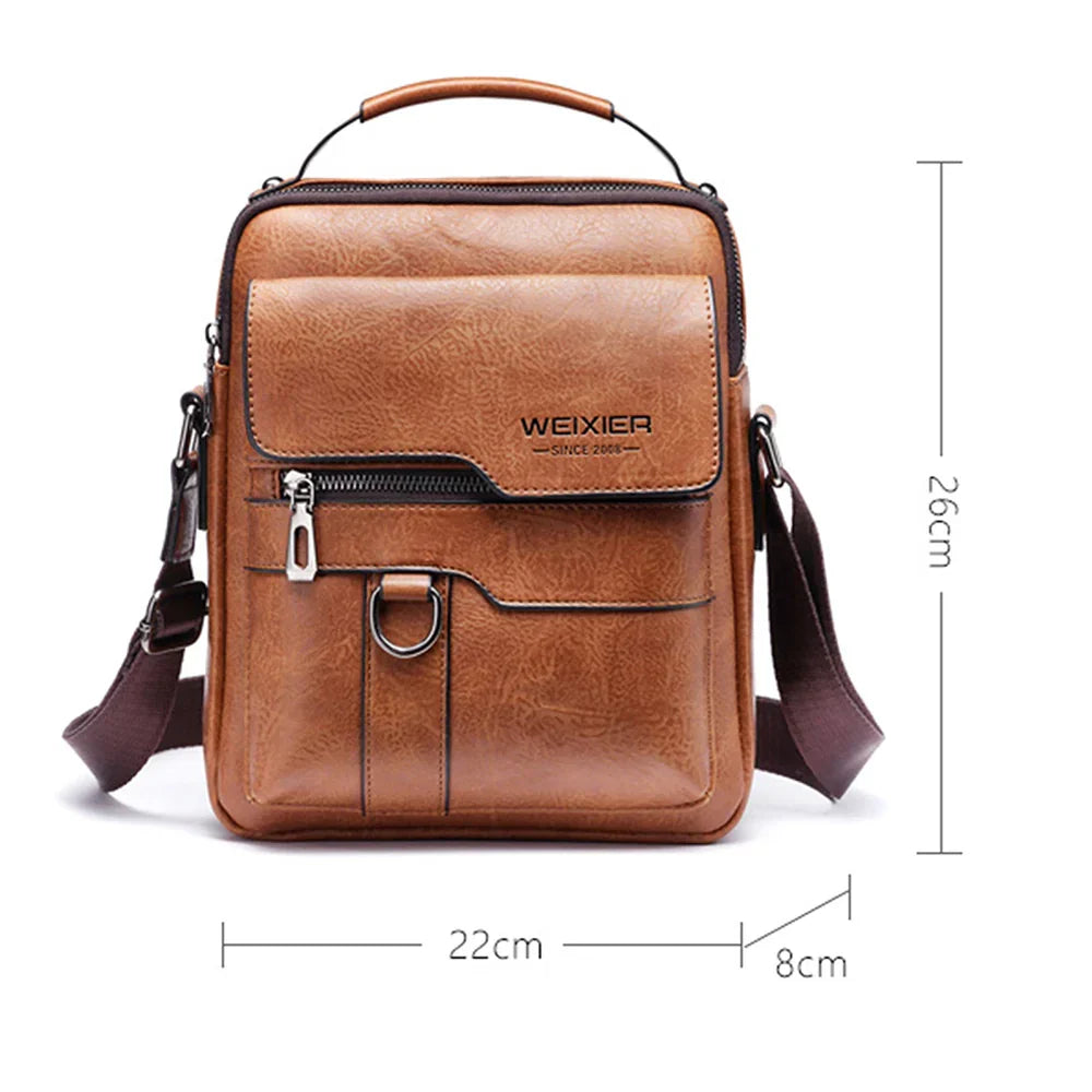 Men's Shoulder Bag - Minimalist Design with Spacious Interior