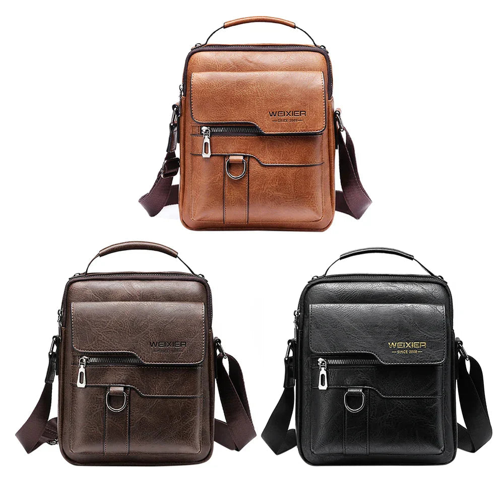Men's Shoulder Bag - Minimalist Design with Spacious Interior