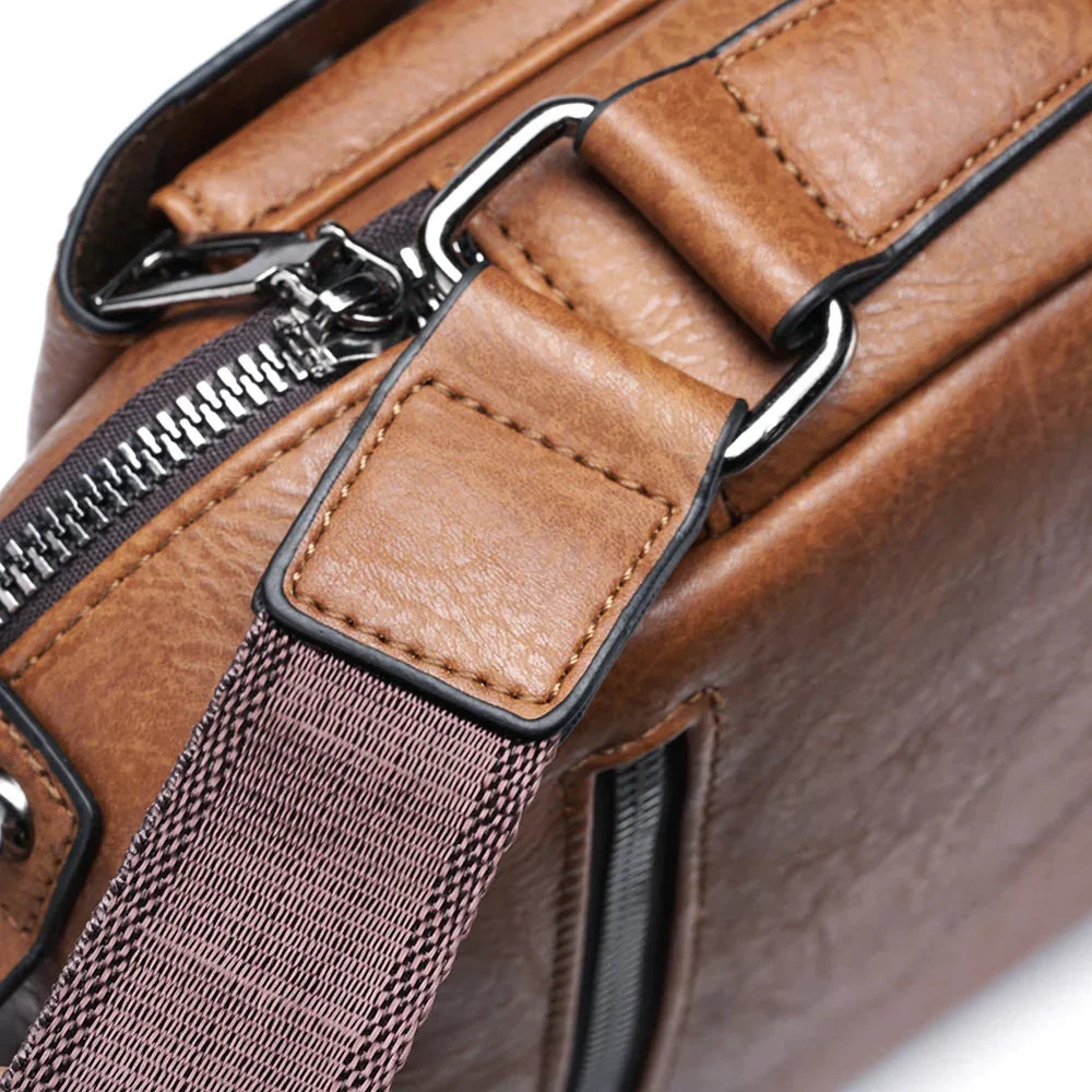 Men's Shoulder Bag - Minimalist Design with Spacious Interior