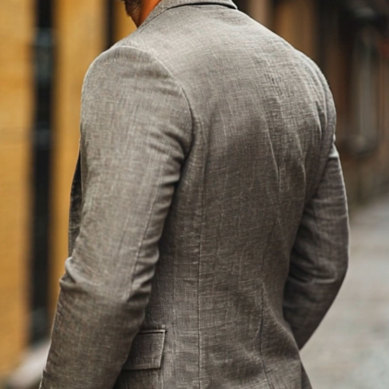 Men's Slim Fit Lightweight Lapel Blazer for Autumn