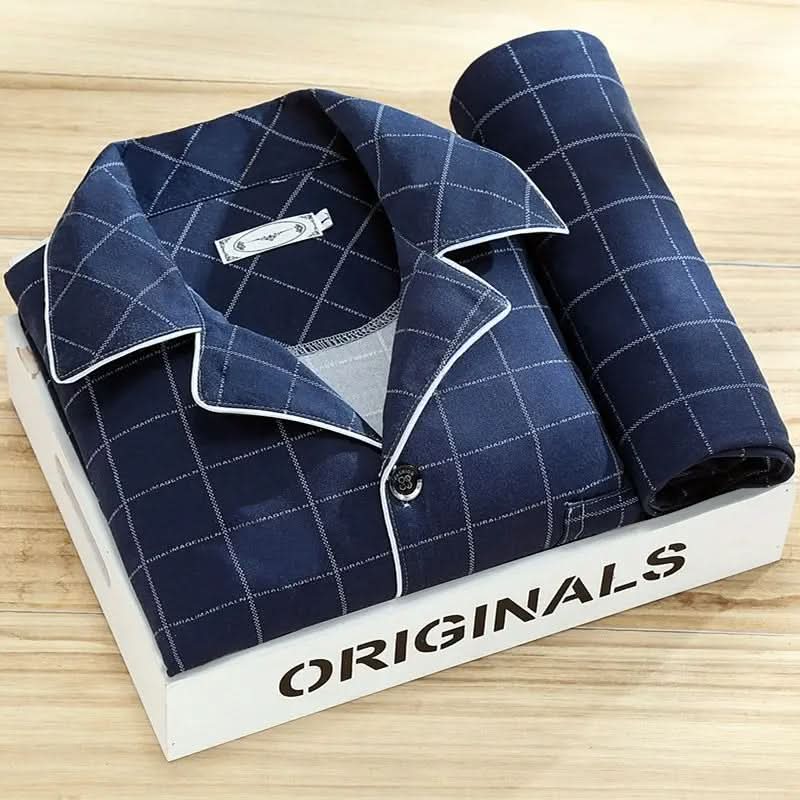 Men's Soft & Breathable Button-Up Pajama Set