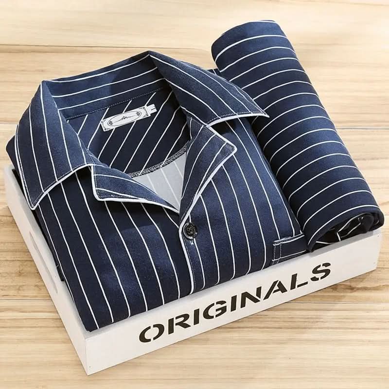 Men's Soft & Breathable Button-Up Pajama Set