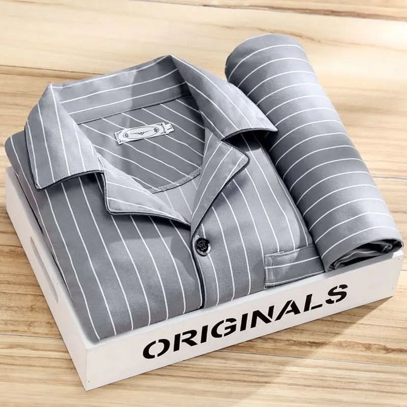 Men's Soft & Breathable Button-Up Pajama Set