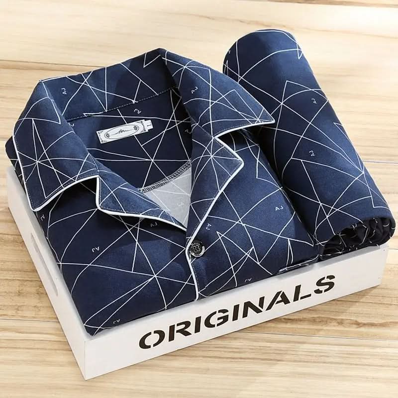 Men's Soft & Breathable Button-Up Pajama Set