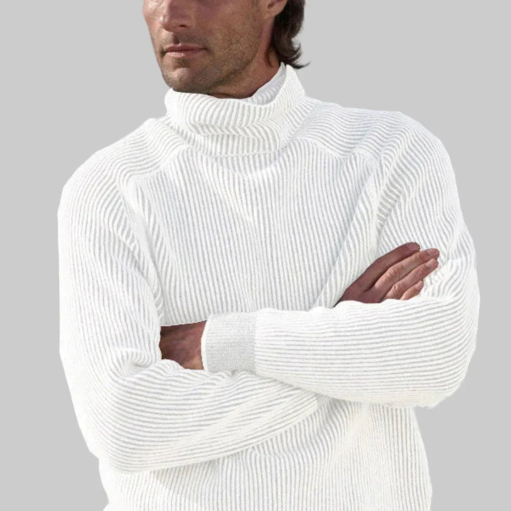 Men's Solid Turtleneck Sweater