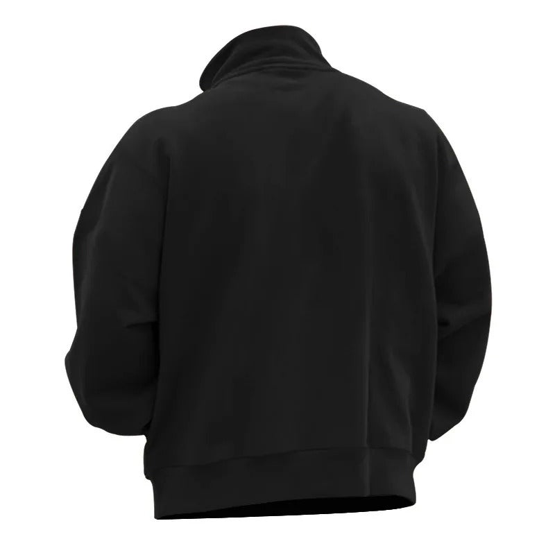 Men's Stand-Up Collar Half-Zip Sweatshirt