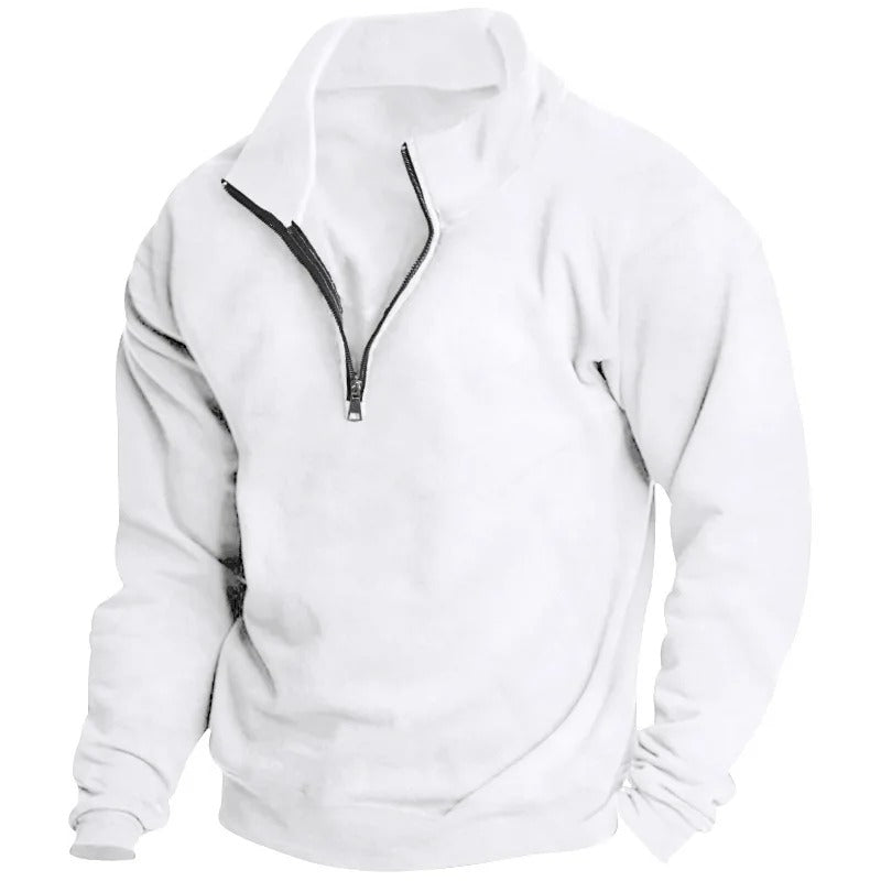 Men's Stand-Up Collar Half-Zip Sweatshirt