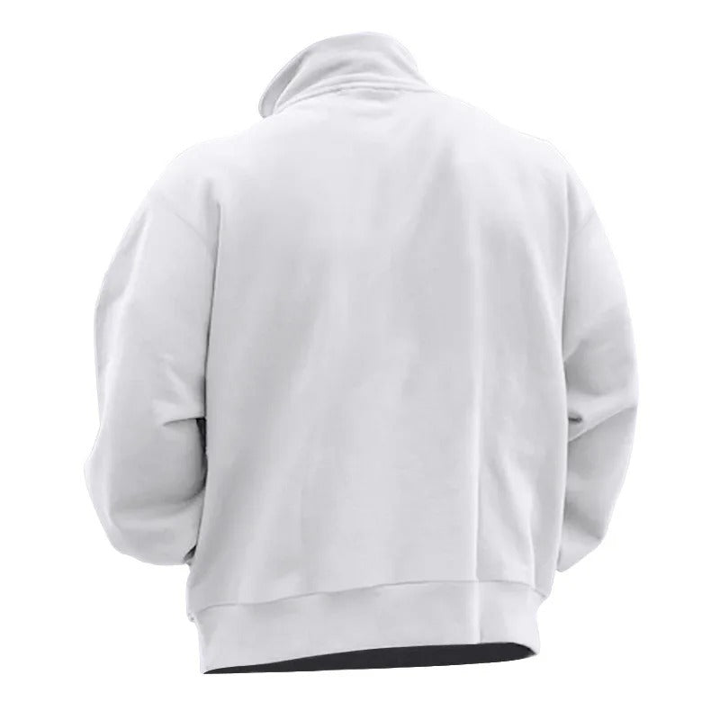 Men's Stand-Up Collar Half-Zip Sweatshirt