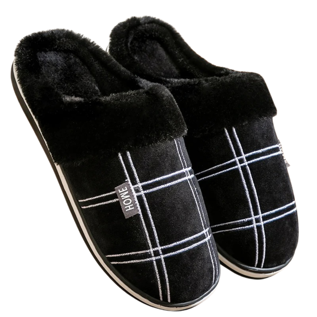 Men's Striped House Slippers