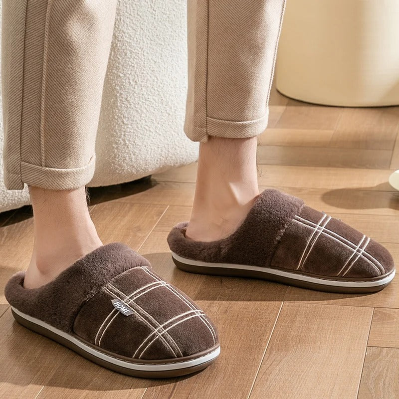Men's Striped House Slippers