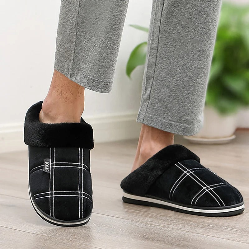 Men's Striped House Slippers