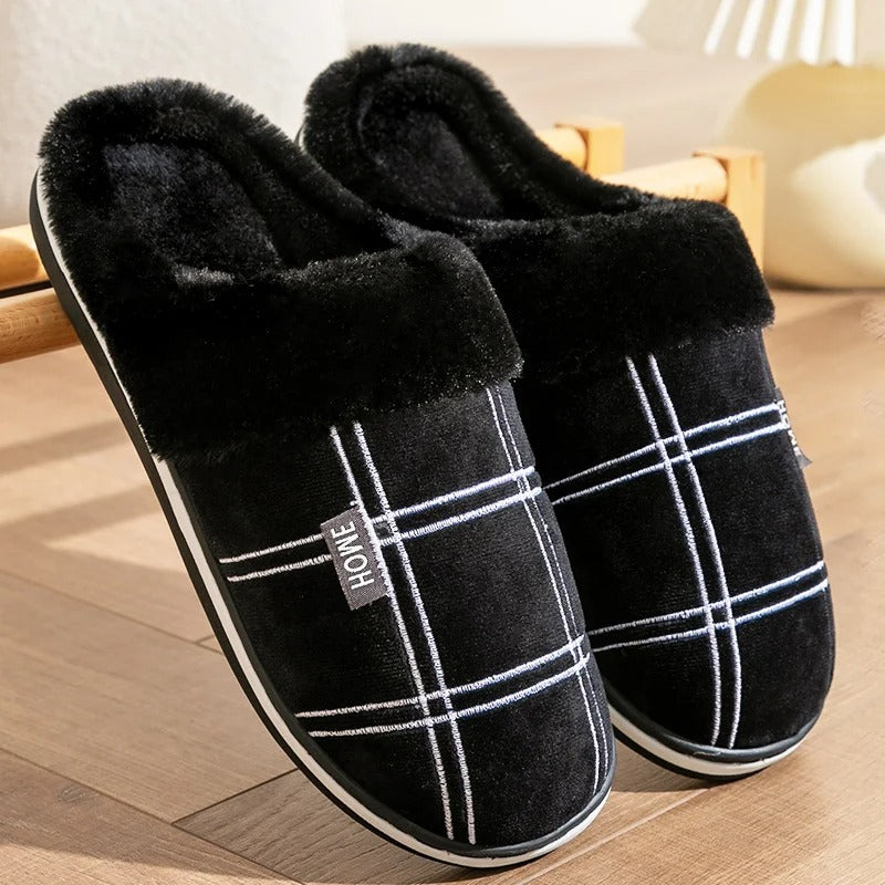 Men's Striped House Slippers