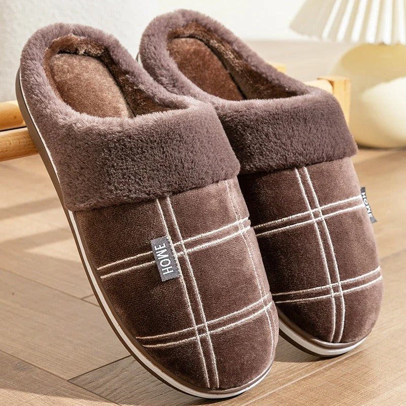 Men's Striped House Slippers